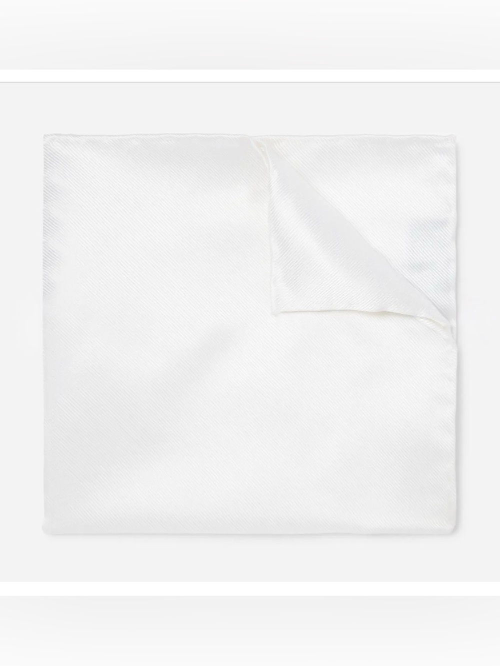 The Tie Bar Solid Twill White Pocket Square